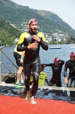 Ausser Atem nach 35min aus dem Wasser