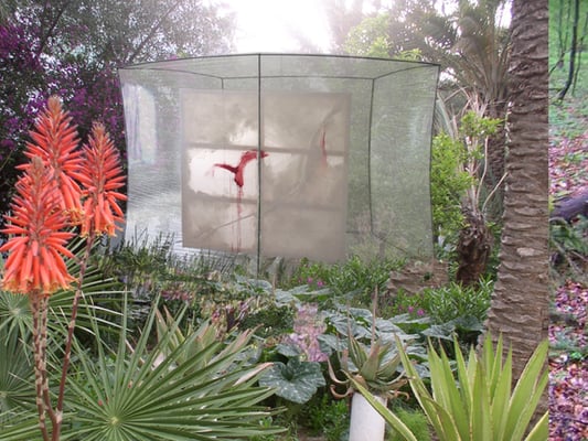 Corine_Sylvia_Congiu-19_2006-Genie_des_Jardins-Projet_numérique-Installation CONGIU en collaboration avec le sculpteur JEAN_CHAZY-Oiseau.