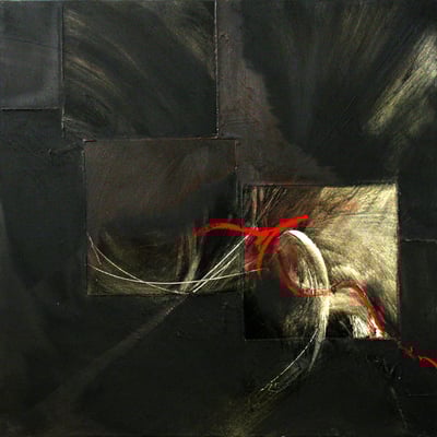  Corine_Sylvia_Congiu-17_2005-11-Noire-Fil_rouge-100cmX100cm