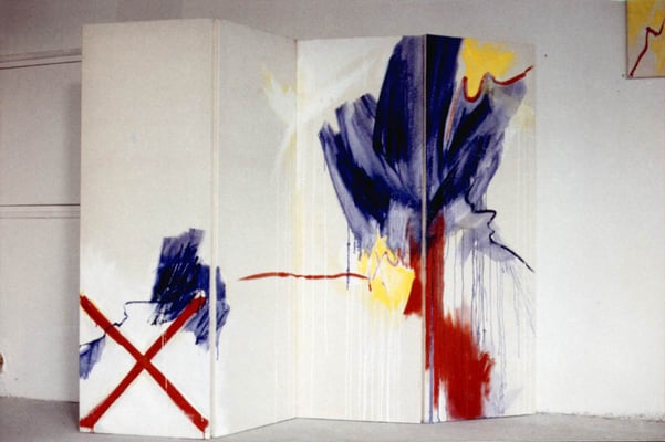 Corine_Sylvia_Congiu-14_1995-paravent-acrylique-et-huile-sur-toile-4x150cmx50cm 