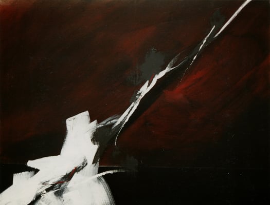 Corine_S_Congiu-1989-acrylique sur toile, -116x89 cm  : Sonia Devi : « High Wire »/ Anne-Marie Dédebant «  Haute Tension »