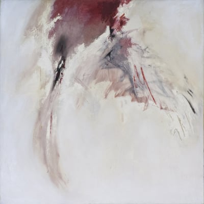 Corine_S_Congiu-1989-huile sur toile-100cm x 100cm-n°35 : Luc Fritsch : "M Le Maudit"-/Sonia Devi « L’Origine de l’Univers »