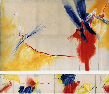 Corine_Sylvia_Congiu-15_1995-POLYPTIQUE_HAIKU2-acrylique-et-huile-sur-toile-195x130cm+polyptique-de-195x35cm