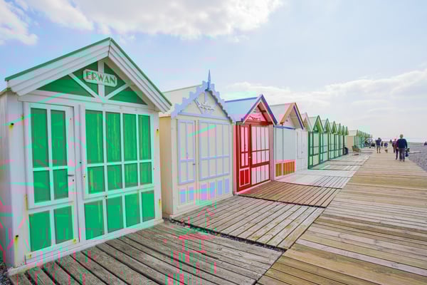 Les cabines de plages à Cayeux