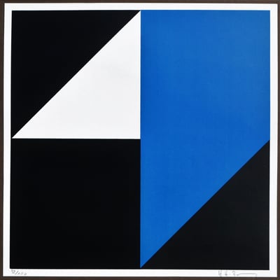 H. H. Zimmermann, Titel: Räumliche Faltung, 1979, Technik: Siebdruck, 30 x 30 cm