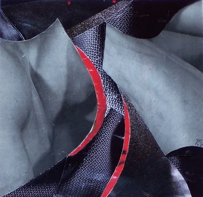 Ju Sobing, Titel: o. T., 2015, Technik: Collage, 20 x 20 cm