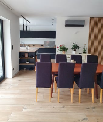 La salle à manger et la cuisine; coaching déco, conseil en décoration Tours