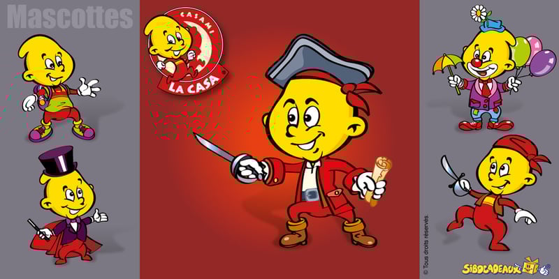 Déclinaison mascotte & création maquettes de figurines • SIBO / Casa Pizza Grill