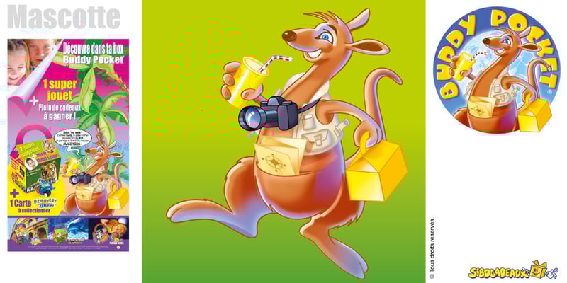 Création mascotte "Buddy" en droits gérés