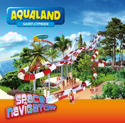 Parc de loisir : Illustration + photos montage • © Christophe HOULES, Illustrateur