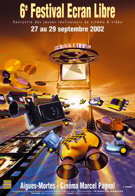 Festival : 3D + photos montage Photoshop / Festival Ecran Libre • © Christophe HOULES, illustrateur