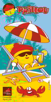 Déclinaison mascotte & création serviette de bain • SIBO / Courtepaille