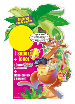 PLV : Buddy Pocket • © Christophe Houlès, graphiste illustrateur