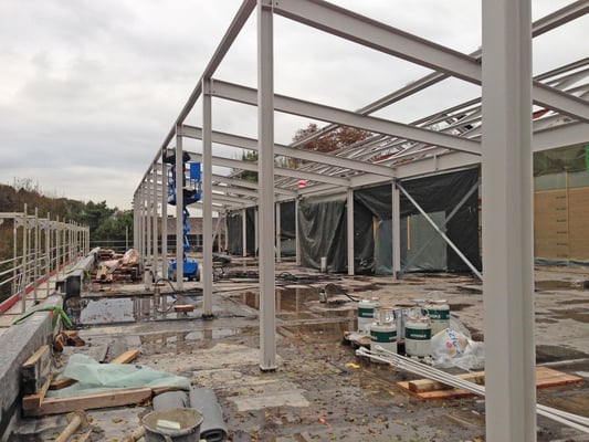 Hopf und Wirth Architekten ETH HTL SIA  Winterthur, Erweiterung Turnhallen Berufsbildungsschule Winterthur, Stahlbau