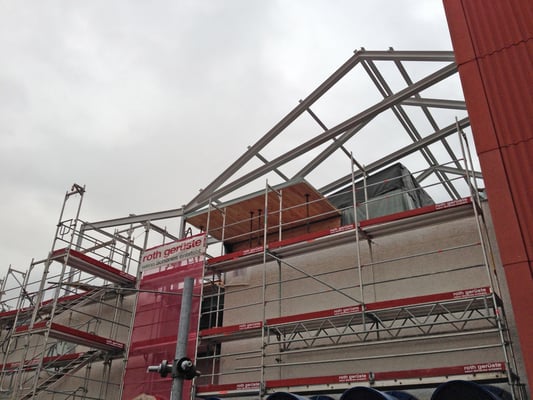 Hopf und Wirth Architekten ETH HTL SIA  Winterthur, Erweiterung Turnhallen Berufsbildungsschule Winterthur, Stahlbau