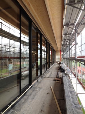 Hopf und Wirth Architekten ETH HTL SIA  Winterthur, Erweiterung Turnhallen Berufsbildungsschule Winterthur, Fensterfront SKY-FRAME