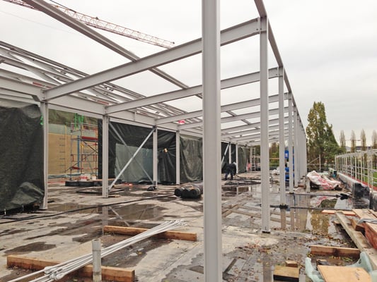 Hopf und Wirth Architekten ETH HTL SIA  Winterthur, Erweiterung Turnhallen Berufsbildungsschule Winterthur, Stahlbau