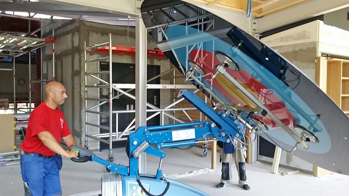 Hopf und Wirth Architekten ETH HTL SIA  Winterthur, Erweiterung Turnhallen Berufsbildungsschule Winterthur, Kunst am Bau Christopher T. Hunziker