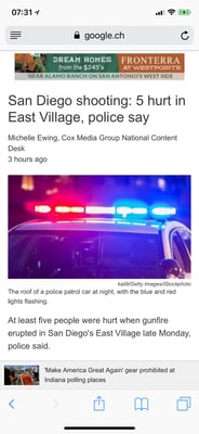 ....Schiesserei in der Nachbarschaft, ruhig ist anders!