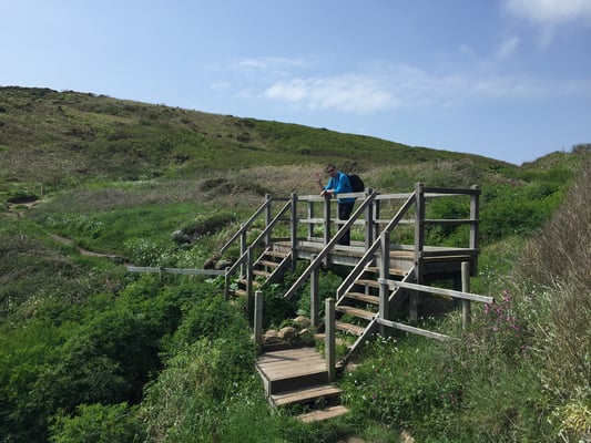 Porthcurno in Richtung Gwennap Head