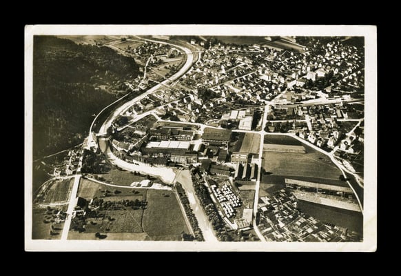 Flugaufnahme vor 1926,     Töss von Süden