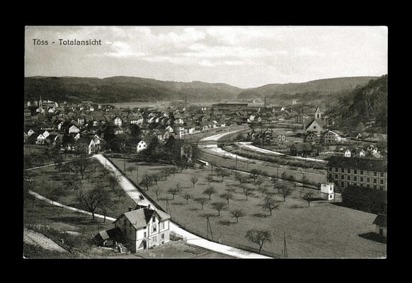 Lichtdruck vor 1919,     Töss und Nägelsee vom Brüelberg