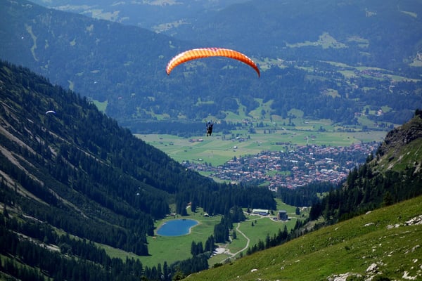 Gleitschirmspringen vom Nebelhorn