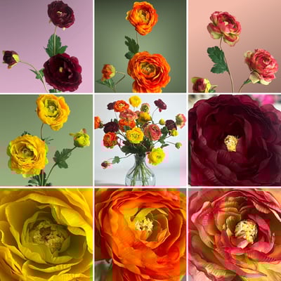 Renoncule artificielle haut de gamme