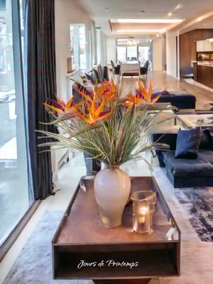 Bouquet de Strelitzia artificiel Haut de Gamme