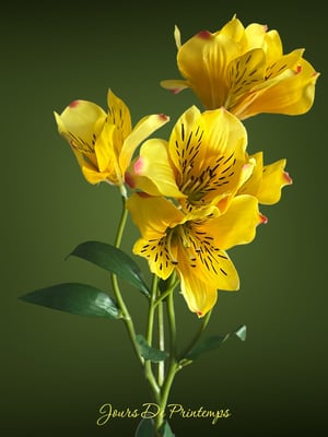 Alstroméria artificiel haut de gamme