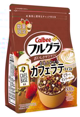フルグラ牛乳をかけてカフェラテテイスト