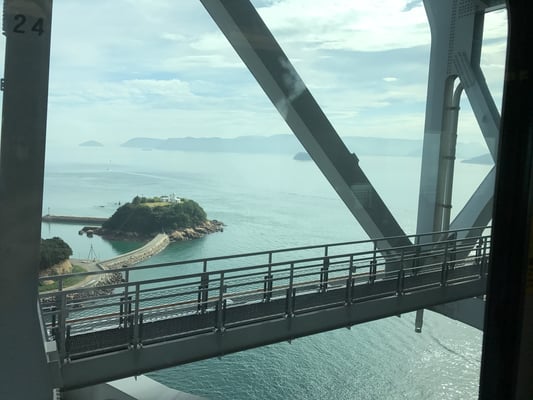 岡山駅～香川へ。移動中の車窓(マリンライナー）からの風景。