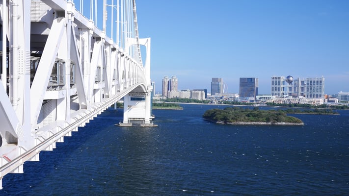 ノースルートからは、お台場、品川ふ頭、大井ふ頭を一望することができます。