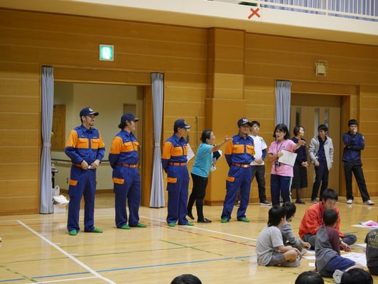 消防隊の皆さんも登場。