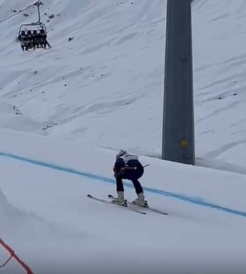 Didier in tiefer Hocke...