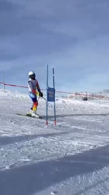 Kai mit seinem ersten Tor! Nach einem tollen 1. Lauf steht das 1. Tor plötzlich falsch...