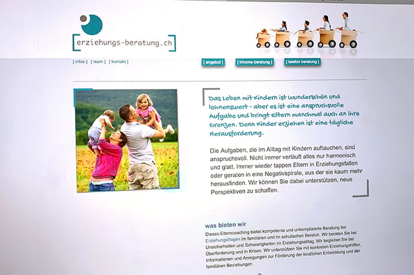 Erziehungs Beratung – Redesign Visual Identity inkl. Logo, Broschüren und Webseite