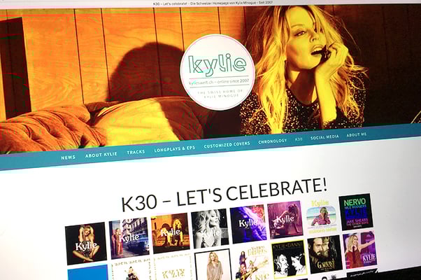kylieswelt.ch – Visual Identity inkl. Logo und Schweizer Webseite von Kylie Minogue