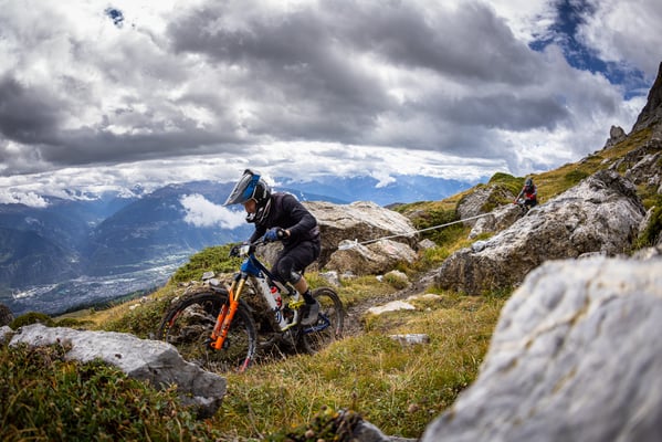 Husqvarna E-Bicycles Racing Crans Montana: Alexandre Fayolle vor seinem vorzeitigen Aus