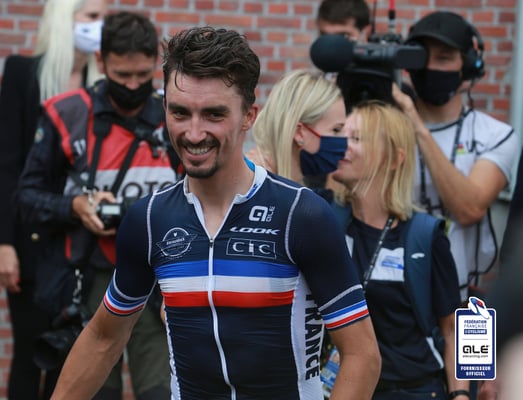 JULIAN ALAPHILIPPE FFC with Alé jersey World Champs 2021