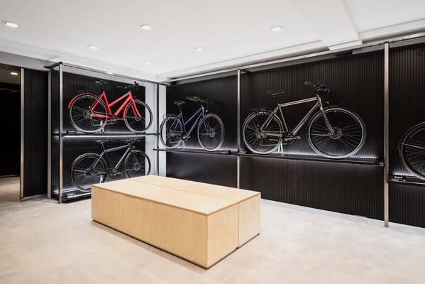 Im neuen Ampler Bikes Showroom trifft Design auf Funktion