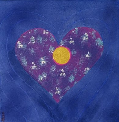 Bild Nr. 239, Format 40/40, Herz blau/violett, Preis Fr. 280.00