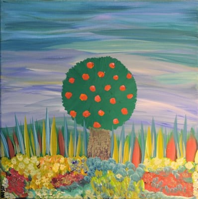 Bild Nr. 54, Format 40/40, Apfelbaum abstrakt, Preis Fr. 190.00