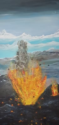 Bild Nr. 364, Format 50/100, Vulkanausbruch, Preis Fr. 760.00