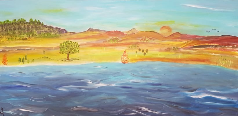 Bild Nr. 339, Format 80/40, Wilder Fluss, Preis Fr. 490.00