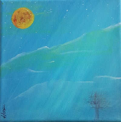 Bild Nr. 354, Format 20/20, Helle Mondnacht, Fr. 85.00