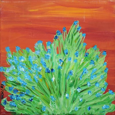 Bild Nr. 7, Format 20/20, Blumenstrauss blau, Preis Fr. 85.00