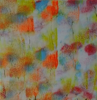 Bild Nr. 275, Format 20/20, Blüten rot + orange, Preis Fr. 85.00