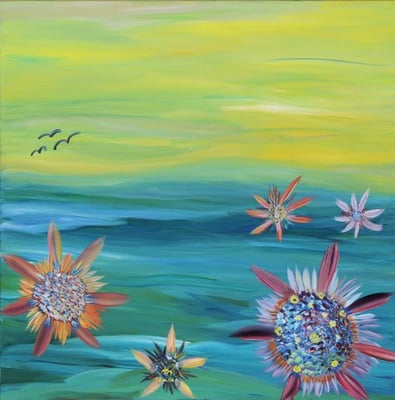 Bild Nr.139, Format 70/70, Magische Blumen, Preis Fr. 720.00