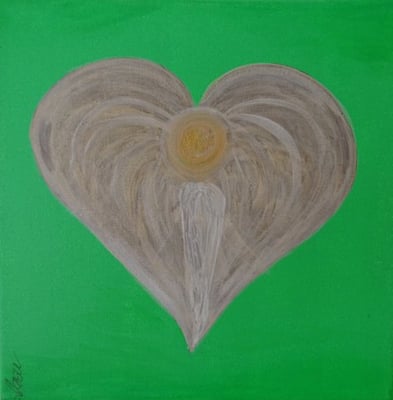 Bild Nr. 246, Format 30/30, Engel grün, Preis Fr. 190.00